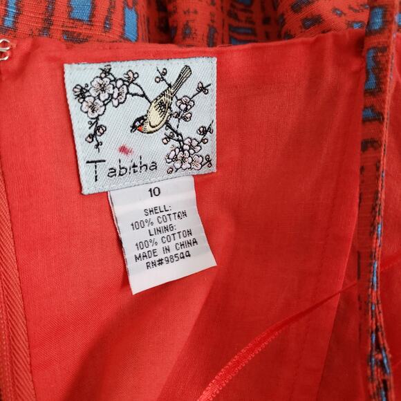 Tabitha Convertible Fit & Flare Dress Red Blue Summer Square Neck Women 10 - Picture 10 of 12